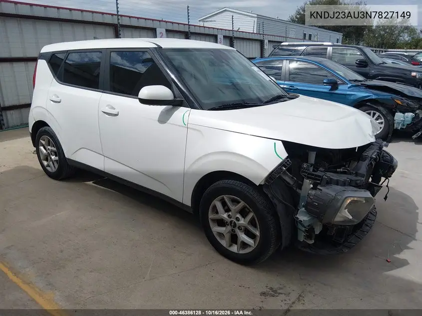 KIA SOUL 2022, VIN KNDJ23AU3N7827149