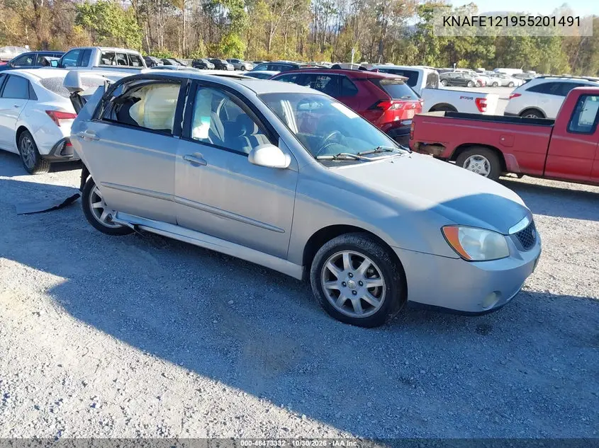 KIA SPECTRA 2005, VIN KNAFE121955201491