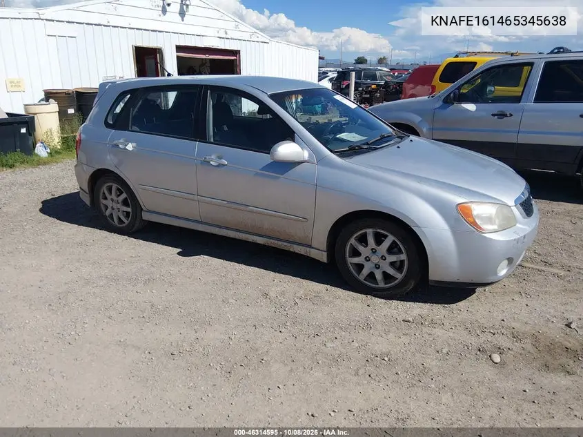 KIA SPECTRA 2006, VIN KNAFE161465345638