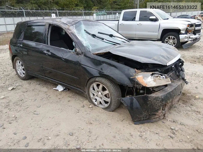 KIA SPECTRA 2006, VIN KNAFE161465313322