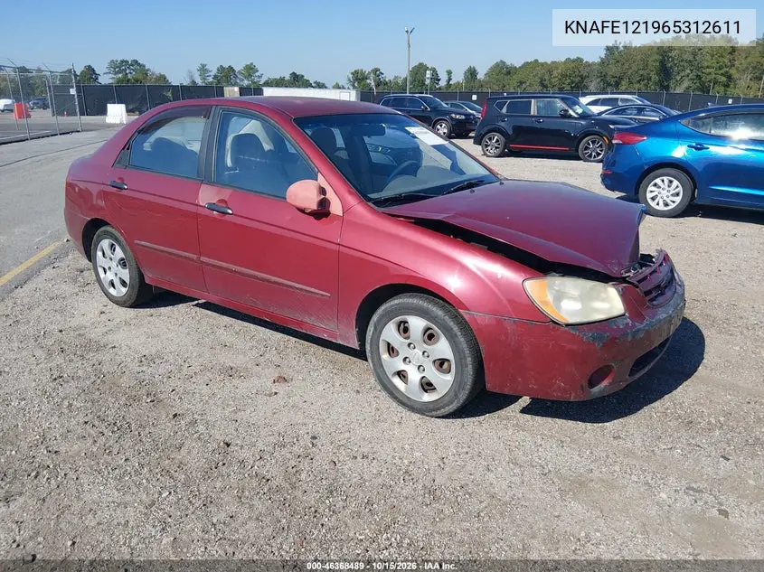 KIA SPECTRA 2006, VIN KNAFE121965312611
