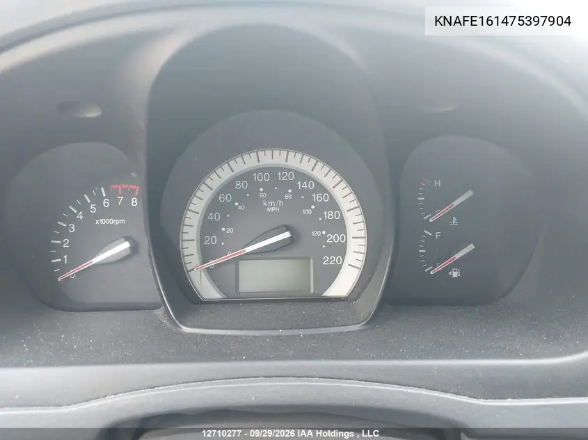 2007 KIA SPECTRA VIN KNAFE161475397904 — фото 15