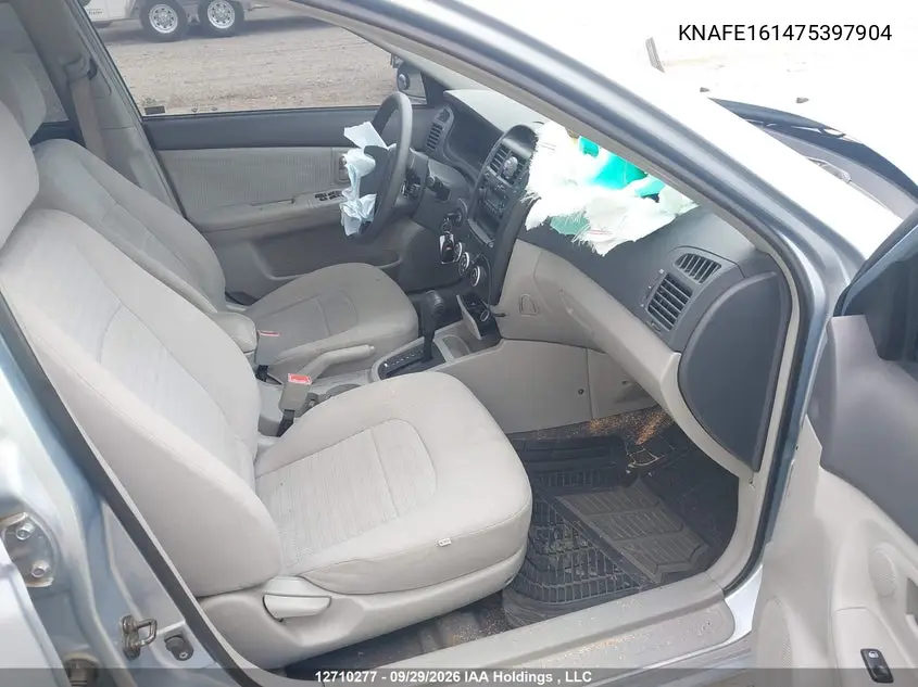 2007 KIA SPECTRA VIN KNAFE161475397904 — фото 5