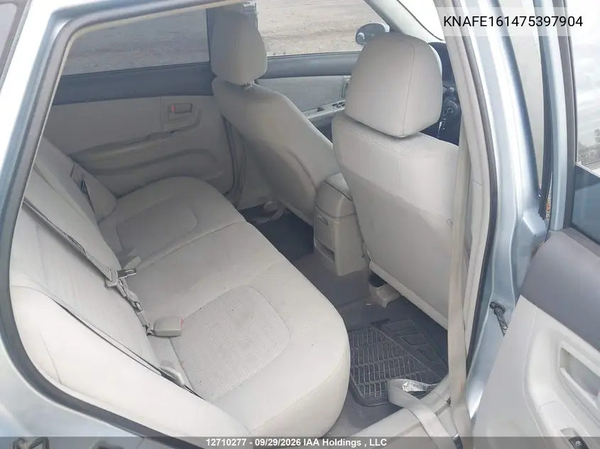 2007 KIA SPECTRA VIN KNAFE161475397904 — фото 8