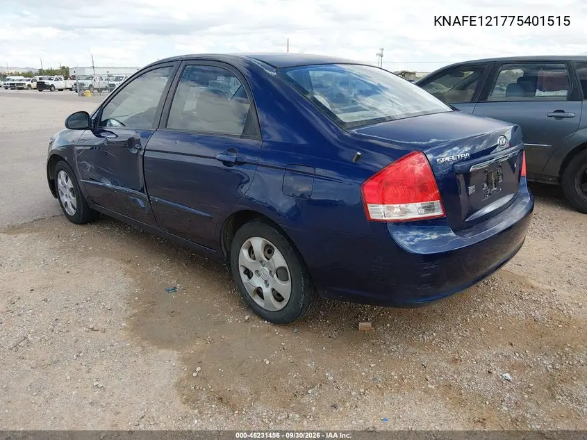 2007 KIA SPECTRA VIN KNAFE121775401515 — фото 3