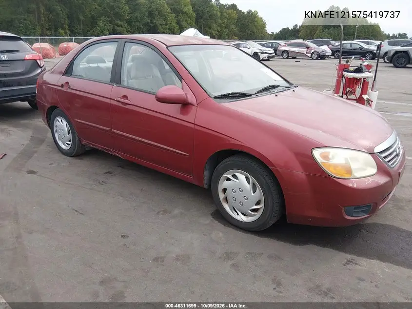 KIA SPECTRA 2007, VIN KNAFE121575419737