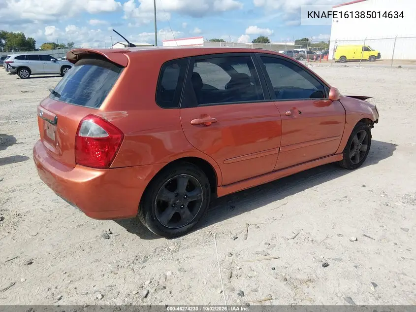2008 KIA SPECTRA VIN KNAFE161385014634 — фото 4