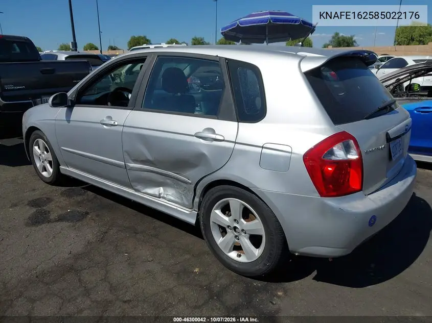2008 KIA SPECTRA VIN KNAFE162585022176 — фото 3