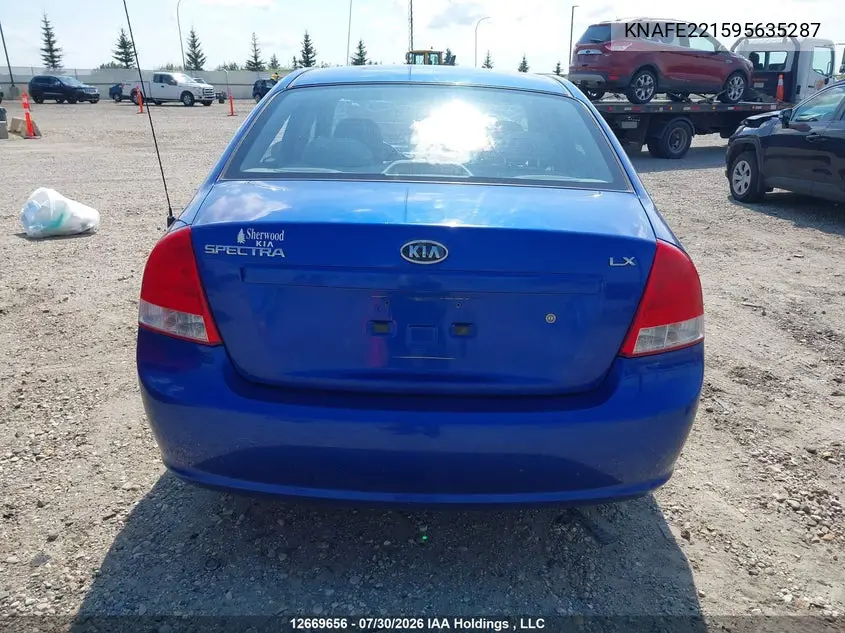 2009 KIA SPECTRA VIN KNAFE221595635287 — фото 17