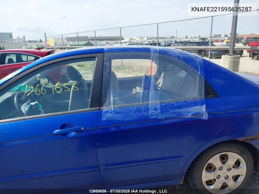 2009 KIA SPECTRA VIN KNAFE221595635287 — фото 21