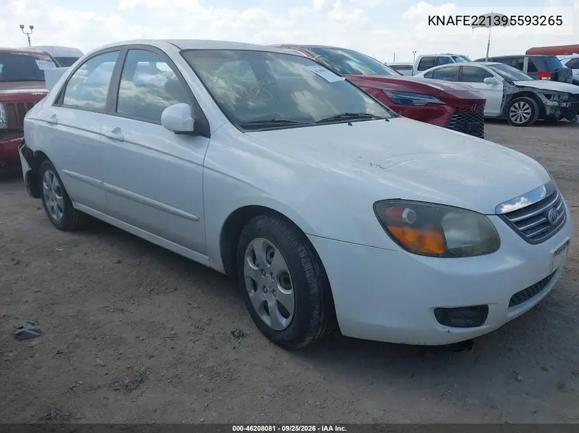KIA SPECTRA 2009, VIN KNAFE221395593265