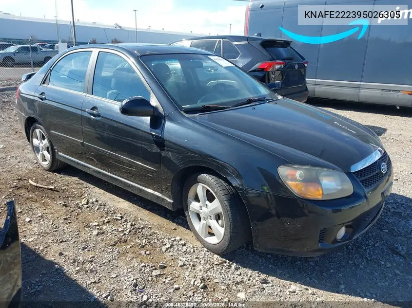 KIA SPECTRA 2009, VIN KNAFE222395026305