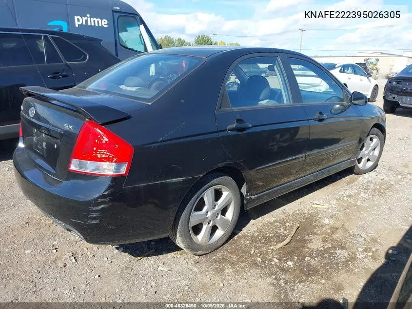 2009 KIA SPECTRA VIN KNAFE222395026305 — фото 4