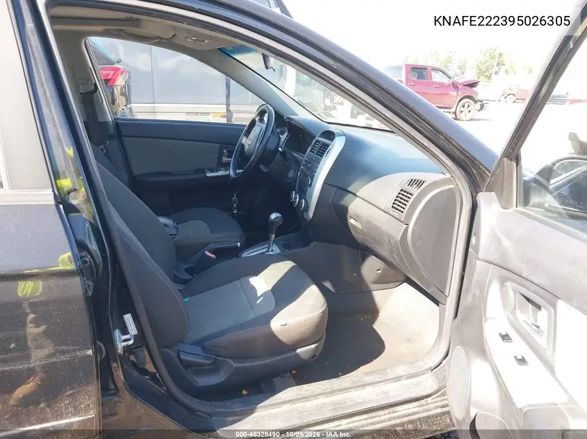 2009 KIA SPECTRA VIN KNAFE222395026305 — фото 5