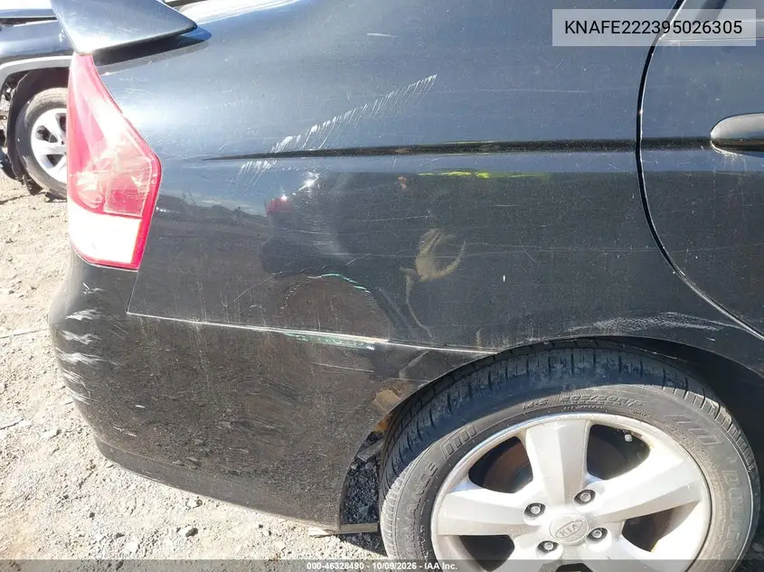 2009 KIA SPECTRA VIN KNAFE222395026305 — фото 6