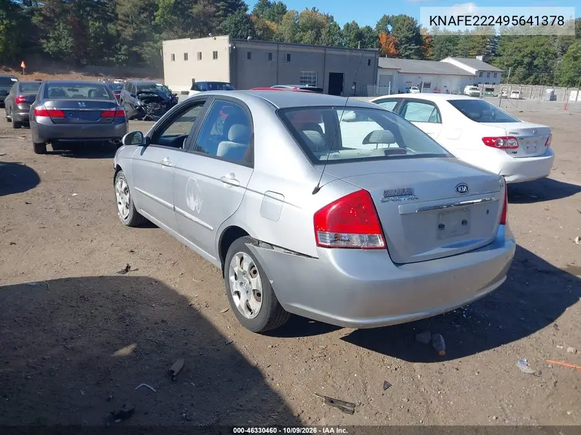 2009 KIA SPECTRA VIN KNAFE222495641378 — фото 3