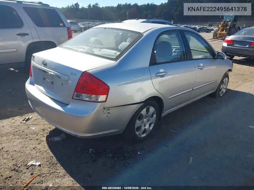 2009 KIA SPECTRA VIN KNAFE222495641378 — фото 4