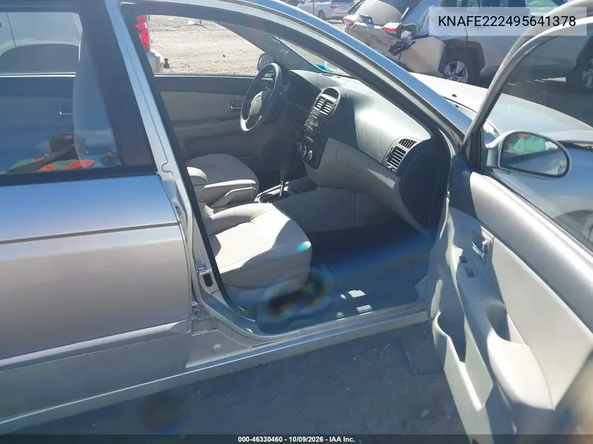 2009 KIA SPECTRA VIN KNAFE222495641378 — фото 5