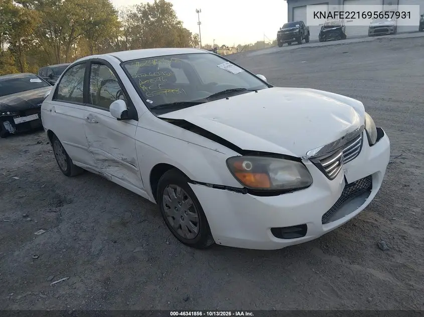 KIA SPECTRA 2009, VIN KNAFE221695657931
