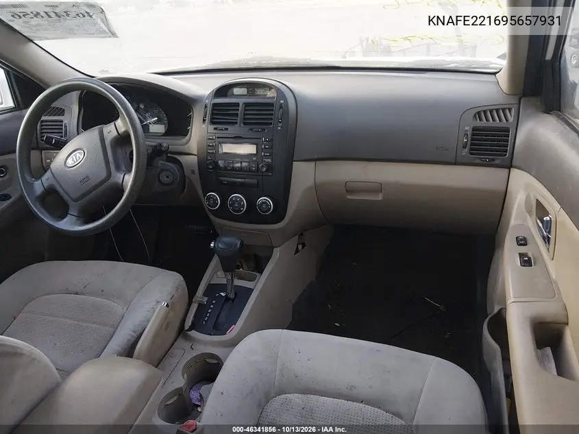 2009 KIA SPECTRA VIN KNAFE221695657931 — фото 5