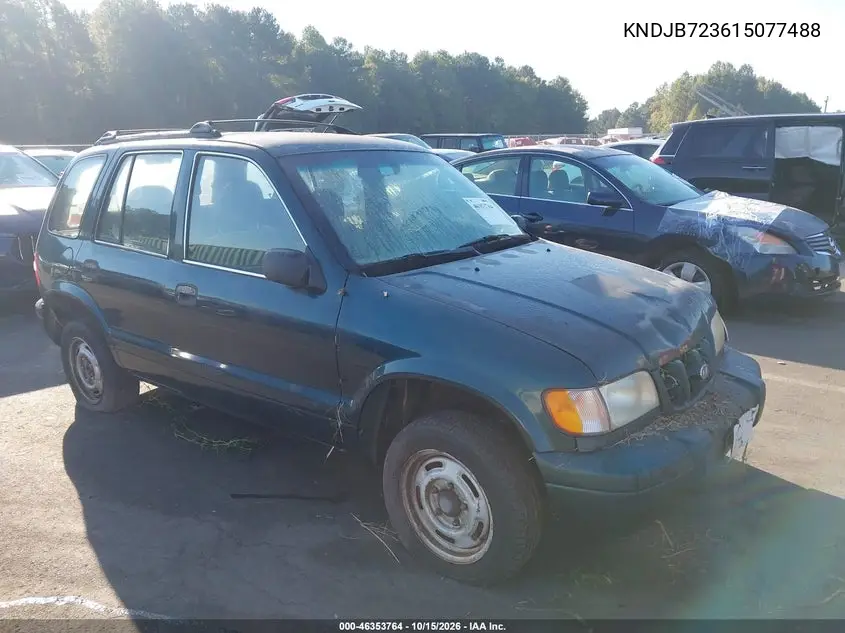 KIA SPORTAGE 2001, VIN KNDJB723615077488