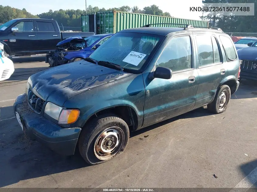 2001 KIA SPORTAGE VIN KNDJB723615077488 — фото 2
