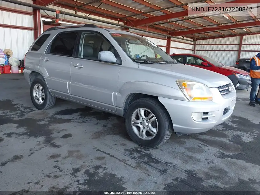 KIA SPORTAGE 2006, VIN KNDJF723167200842