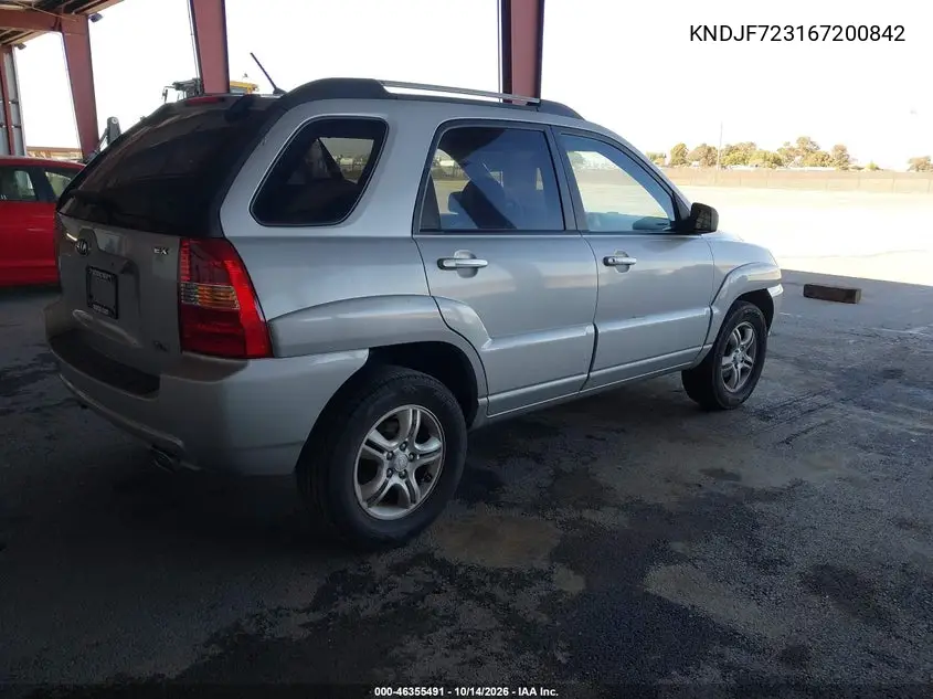 2006 KIA SPORTAGE VIN KNDJF723167200842 — фото 4