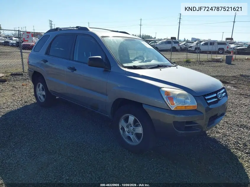 KIA SPORTAGE 2008, VIN KNDJF724787521621