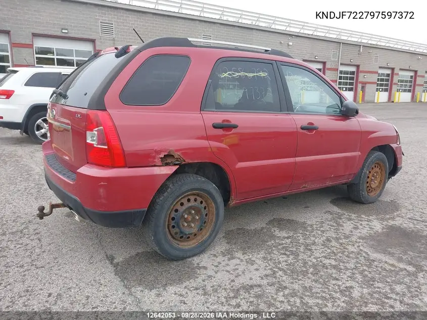 2009 KIA SPORTAGE VIN KNDJF722797597372 — фото 4