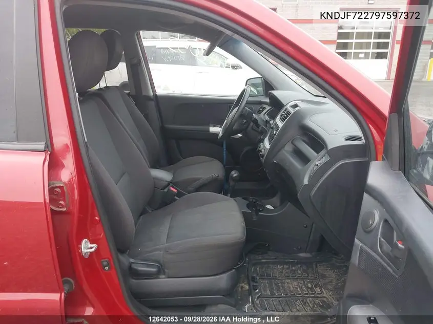2009 KIA SPORTAGE VIN KNDJF722797597372 — фото 5