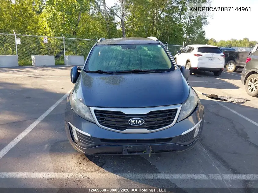 2011 KIA SPORTAGE VIN KNDPBCA20B7144961 — фото 11