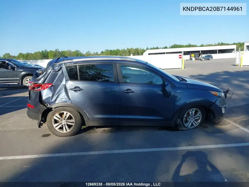 2011 KIA SPORTAGE VIN KNDPBCA20B7144961 — фото 12
