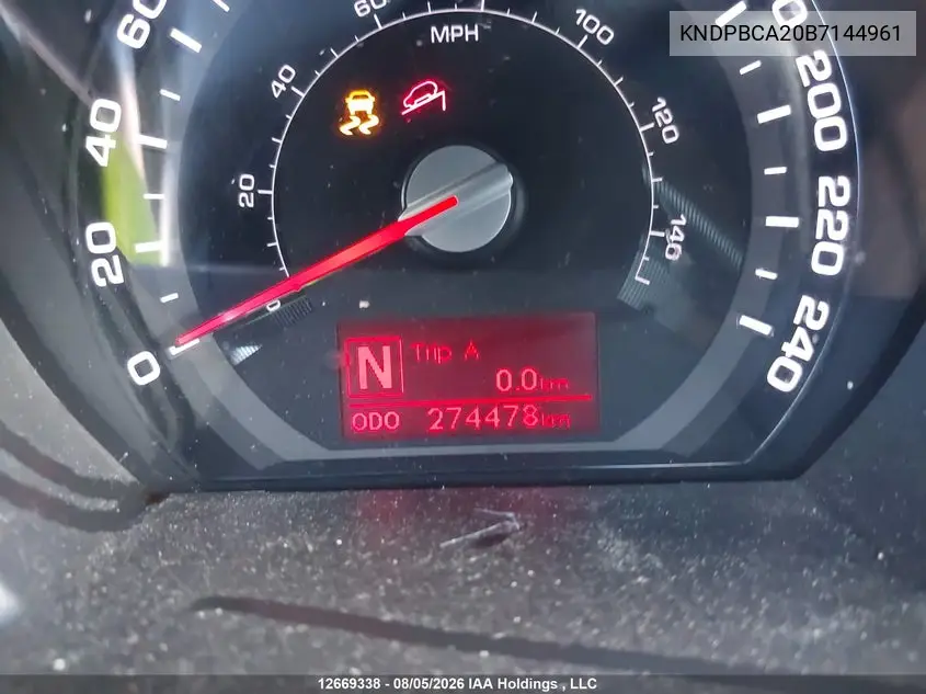 2011 KIA SPORTAGE VIN KNDPBCA20B7144961 — фото 14