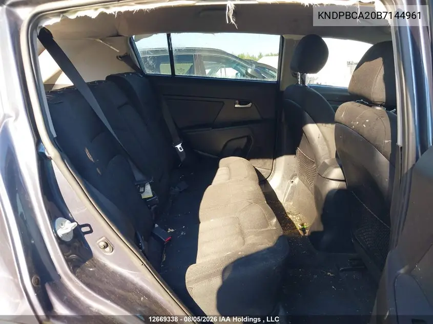 2011 KIA SPORTAGE VIN KNDPBCA20B7144961 — фото 8