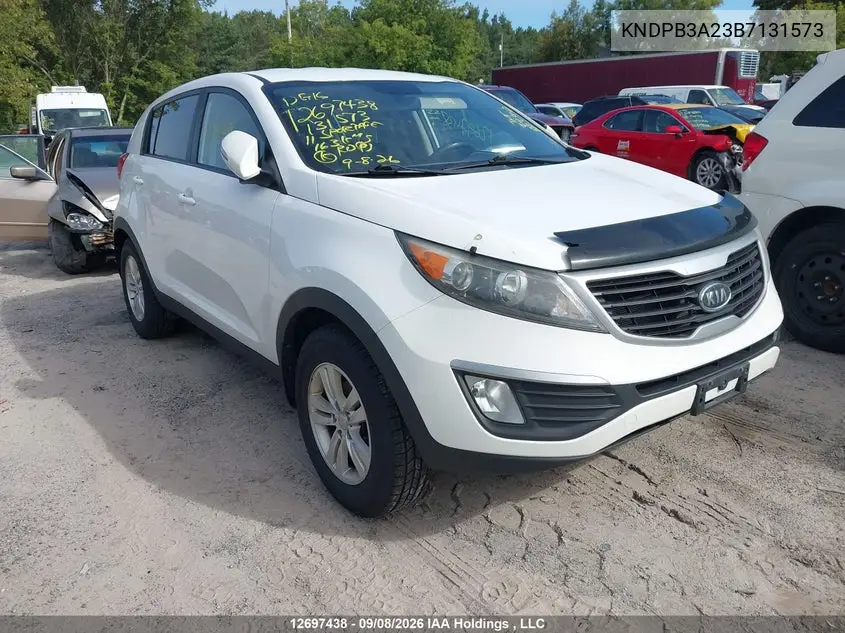 KIA SPORTAGE 2011, VIN KNDPB3A23B7131573