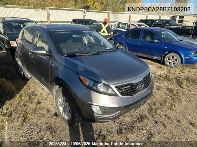 KIA SPORTAGE 2011, VIN KNDPBCA28B7108208
