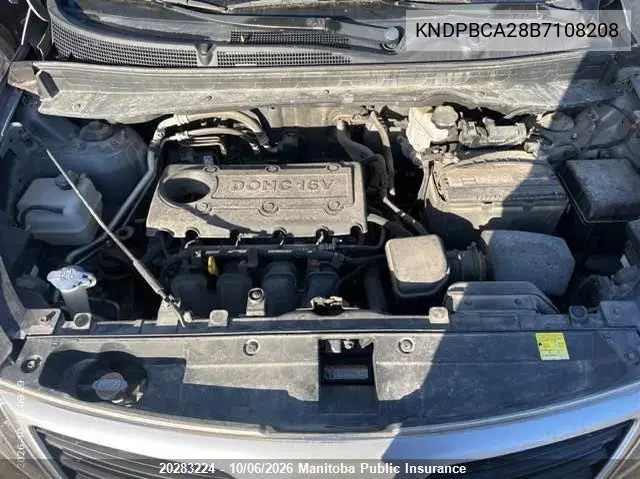 2011 KIA SPORTAGE VIN KNDPBCA28B7108208 — фото 10