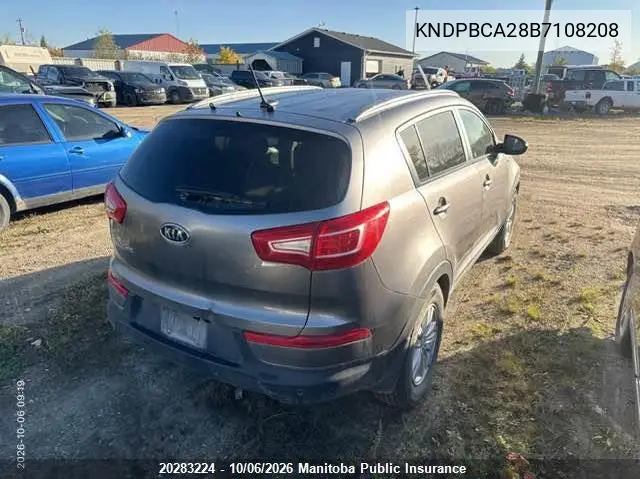 2011 KIA SPORTAGE VIN KNDPBCA28B7108208 — фото 4