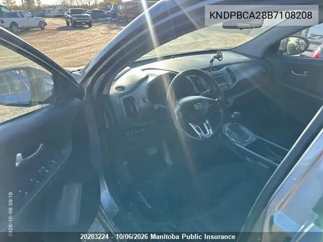 2011 KIA SPORTAGE VIN KNDPBCA28B7108208 — фото 5