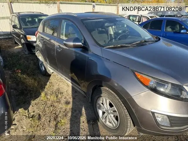 2011 KIA SPORTAGE VIN KNDPBCA28B7108208 — фото 6
