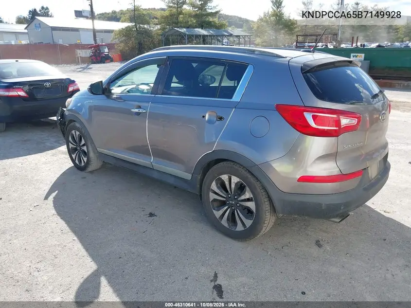 2011 KIA SPORTAGE VIN KNDPCCA65B7149928 — фото 3