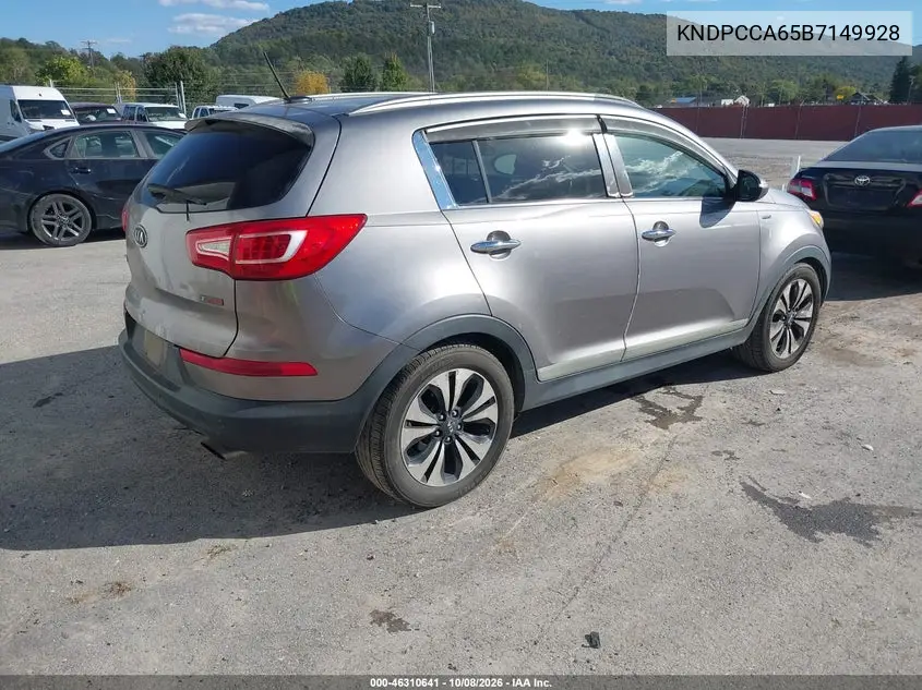 2011 KIA SPORTAGE VIN KNDPCCA65B7149928 — фото 4