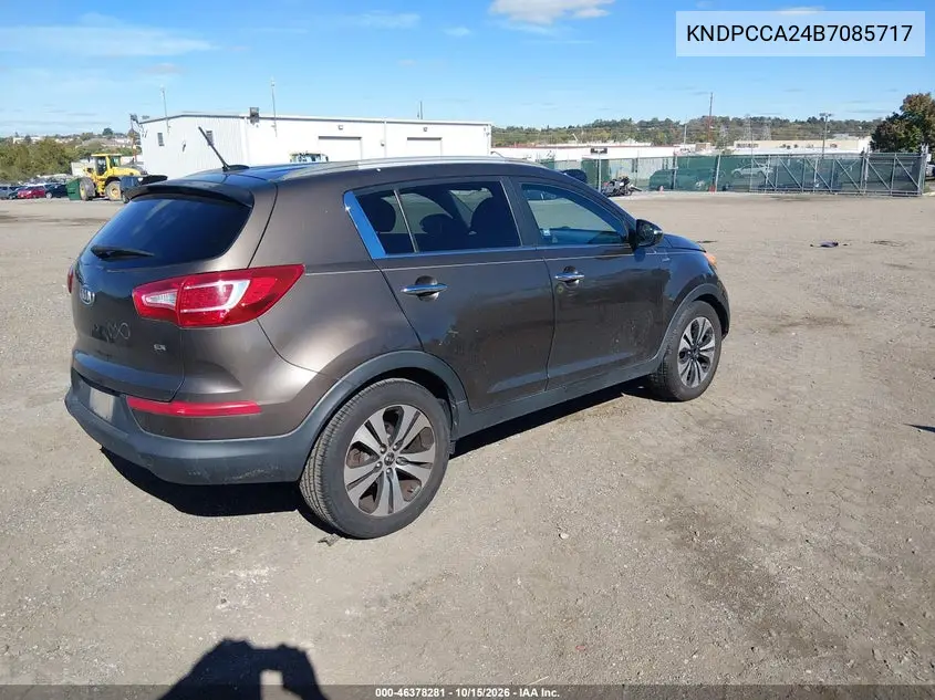 2011 KIA SPORTAGE VIN KNDPCCA24B7085717 — фото 4