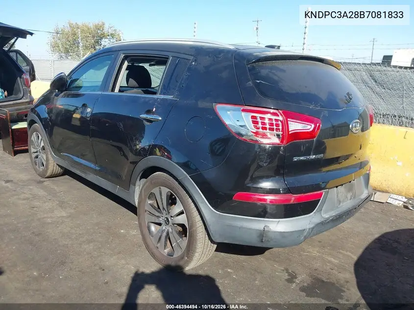 2011 KIA SPORTAGE VIN KNDPC3A28B7081833 — фото 3