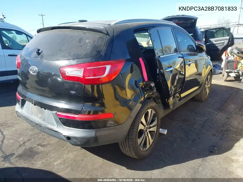 2011 KIA SPORTAGE VIN KNDPC3A28B7081833 — фото 4