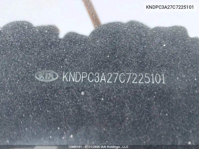 2012 KIA SPORTAGE VIN KNDPC3A27C7225101 — фото 18