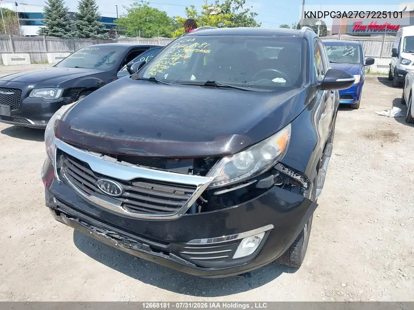 2012 KIA SPORTAGE VIN KNDPC3A27C7225101 — фото 2