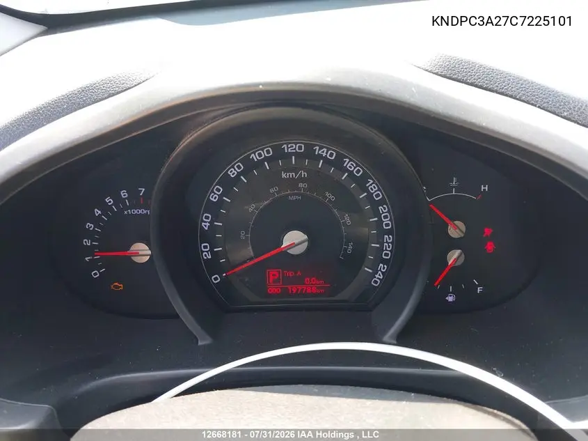 2012 KIA SPORTAGE VIN KNDPC3A27C7225101 — фото 7
