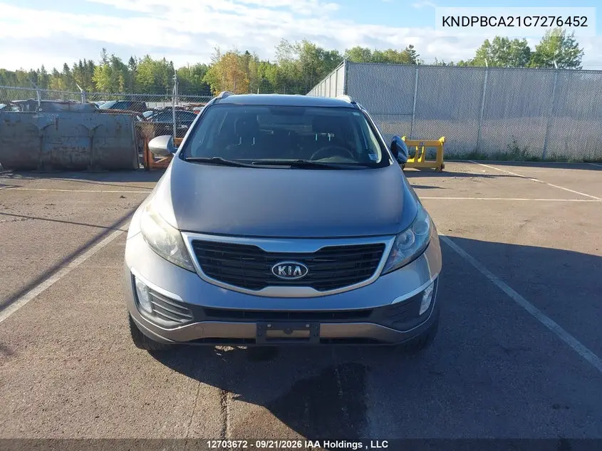 2012 KIA SPORTAGE VIN KNDPBCA21C7276452 — фото 12
